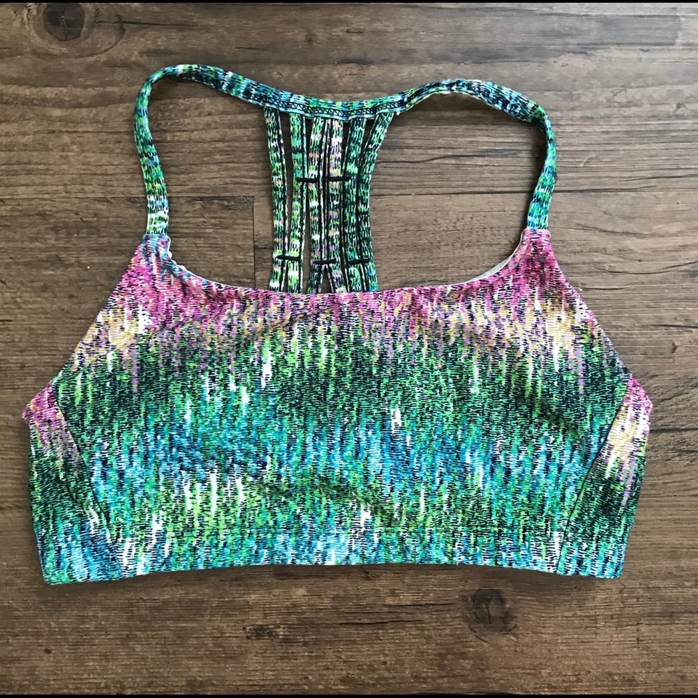 multicolored racerback sports bra ✨